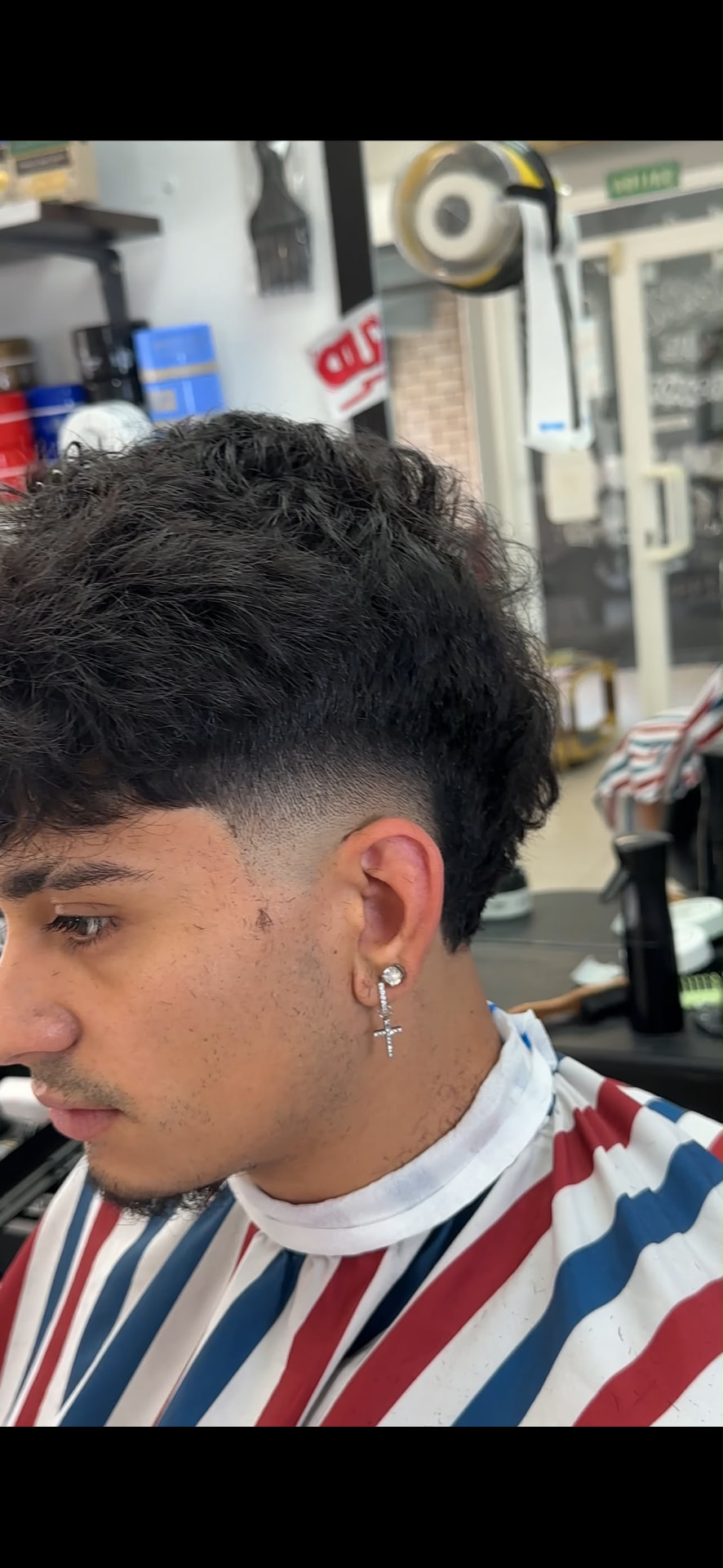 Mullet rizado con volumen