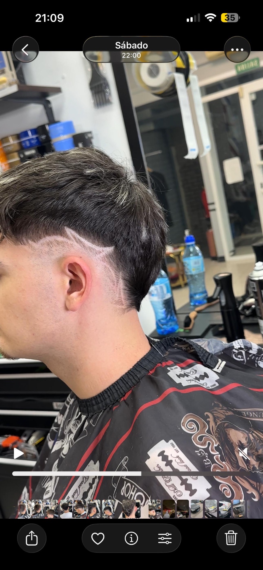 Mullet con línea diseñada